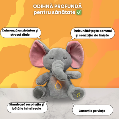 SleepyElefant – Jucăria Pufoasă care Respira ca un Bebe 😴