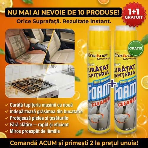Foam Cleaner Spray 650ml — Curăță Tot Cu Un Singur Produs